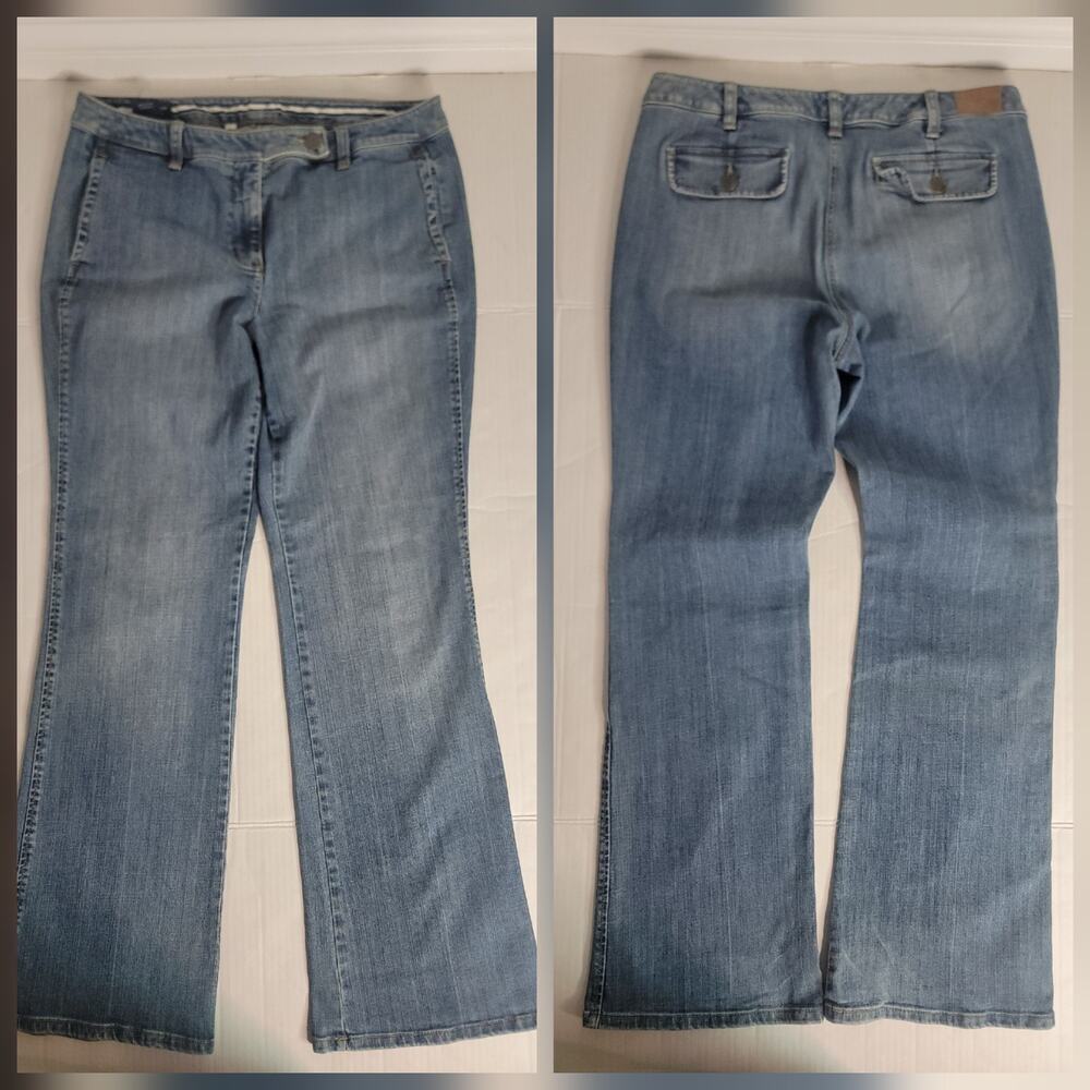 Lands' End Jeans Womens 12 Original Fit City Waist Trouser Leg Elevated 33" INS